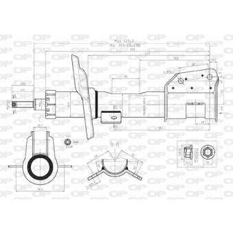 Jeu de 2 amortisseurs avant OPEN PARTS OEM 50710778