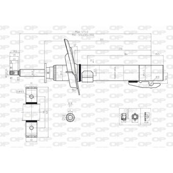 Jeu de 2 amortisseurs avant OPEN PARTS OEM 8200106122