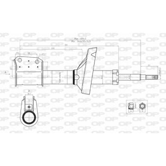 Jeu de 2 amortisseurs avant OPEN PARTS OEM 8200662261 Jeu de 2 amortisseurs avant OPEN PARTS OEM 8200662261