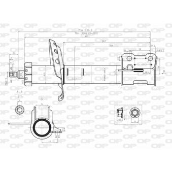 Amortisseur avant gauche OPEN PARTS SAB8075.31 pour MERCEDES-BENZ SPRINTER 1.7 CDTI - 110cv