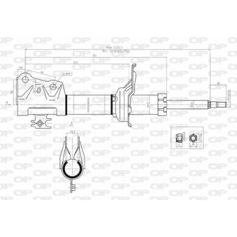 Jeu de 2 amortisseurs avant OPEN PARTS OEM 4851059206