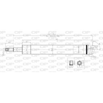 Jeu de 2 amortisseurs avant OPEN PARTS SAB8083.31 pour AUDI A6 0.6 - 55cv