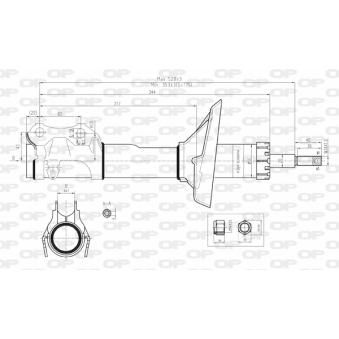 Jeu de 2 amortisseurs avant OPEN PARTS OEM 1H0413031R Jeu de 2 amortisseurs avant OPEN PARTS OEM 1H0413031R