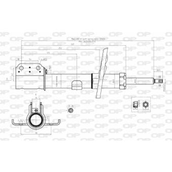 Jeu de 2 amortisseurs avant OPEN PARTS [SAB8090.31]