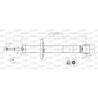 Jeu de 2 amortisseurs arrière OPEN PARTS OEM 6N0513031L