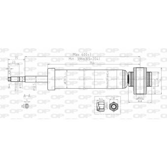 Jeu de 2 amortisseurs arrière OPEN PARTS SAB8094.32 pour AUDI A4 1.9 TDI - 116cv