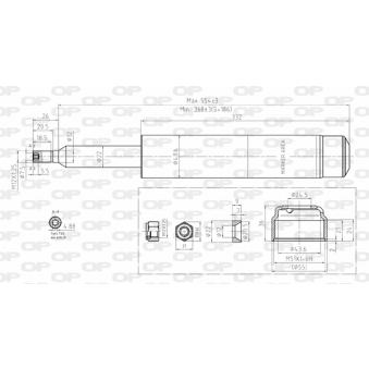 Jeu de 2 amortisseurs avant OPEN PARTS [SAB8095.11]