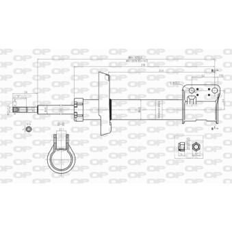 Jeu de 2 amortisseurs avant OPEN PARTS OEM 344280