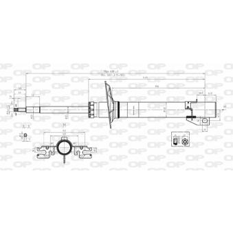 Jeu de 2 amortisseurs avant OPEN PARTS OEM 50707078