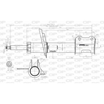 Amortisseur avant gauche OPEN PARTS OEM 93171478