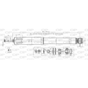 Jeu de 2 amortisseurs arrière OPEN PARTS OEM 9201036