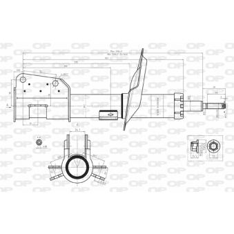 Jeu de 2 amortisseurs avant OPEN PARTS SAB8117.31