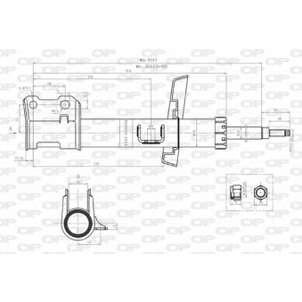 Amortisseur avant gauche OPEN PARTS OEM 344110
