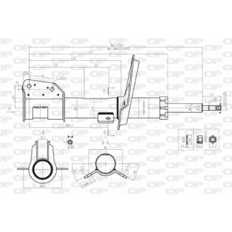 Jeu de 2 amortisseurs avant OPEN PARTS OEM 46516814