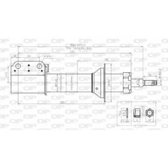 Jeu de 2 amortisseurs avant OPEN PARTS OEM 8200059876