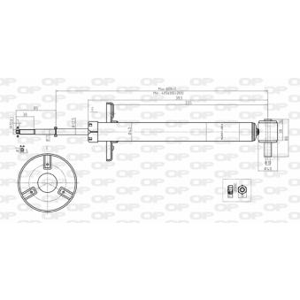 Jeu de 2 amortisseurs arrière OPEN PARTS SAB8129.32 pour VOLKSWAGEN GOLF 1.9 TDI - 110cv