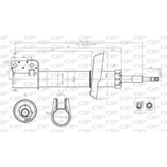 Jeu de 2 amortisseurs avant OPEN PARTS OEM 344280