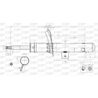 Amortisseur avant droit OPEN PARTS OEM 5202W4