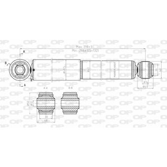 Jeu de 2 amortisseurs arrière OPEN PARTS OEM 436170