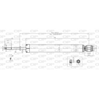 Jeu de 2 amortisseurs arrière OPEN PARTS OEM 4708275