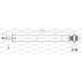 Jeu de 2 amortisseurs arrière OPEN PARTS SAB8149.32 pour DAEWOO EVANDA 1.25 - 75cv