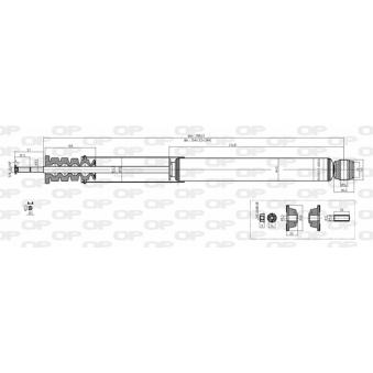 Jeu de 2 amortisseurs arrière OPEN PARTS [SAB8155.32]