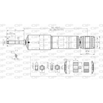 Jeu de 2 amortisseurs arrière OPEN PARTS OEM 4170077