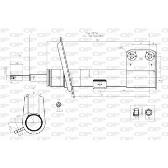 Amortisseur avant droit OPEN PARTS OEM 5202QH Amortisseur avant droit OPEN PARTS OEM 5202QH