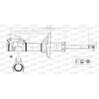 Jeu de 2 amortisseurs avant OPEN PARTS OEM 6K0413031B Jeu de 2 amortisseurs avant OPEN PARTS OEM 6K0413031B