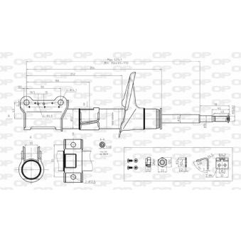 Jeu de 2 amortisseurs avant OPEN PARTS OEM 8624604