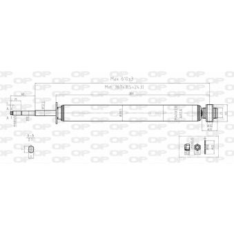 Jeu de 2 amortisseurs arrière OPEN PARTS OEM 6759099