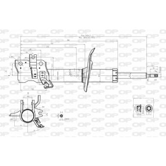 Amortisseur avant droit OPEN PARTS OEM 54302JM00A