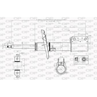 Jeu de 2 amortisseurs avant OPEN PARTS OEM 543020058R Jeu de 2 amortisseurs avant OPEN PARTS OEM 543020058R