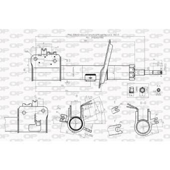 Amortisseur avant droit OPEN PARTS SAB8217.31 pour MAZDA 6 2.0 HDi - 110cv