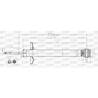 Jeu de 2 amortisseurs arrière OPEN PARTS OEM 333513031A