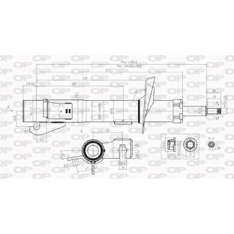 Amortisseur avant droit OPEN PARTS OEM 1202475