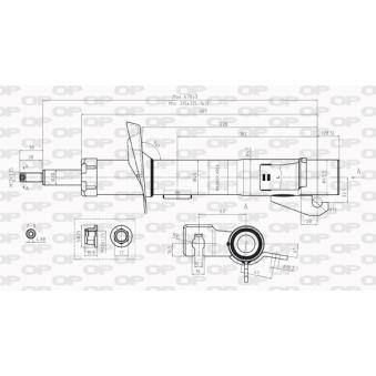 Amortisseur avant gauche OPEN PARTS [SAB8230.31]