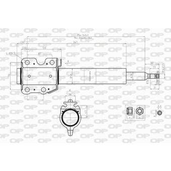 Jeu de 2 amortisseurs avant OPEN PARTS [SAB8240.31]