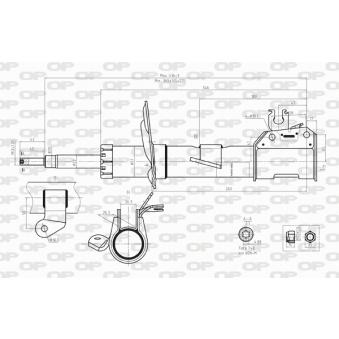 Amortisseur avant gauche OPEN PARTS OEM 51873205