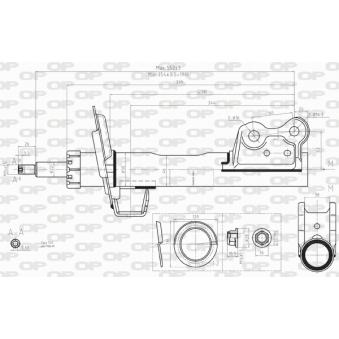 Jeu de 2 amortisseurs avant OPEN PARTS [SAB8251.31]