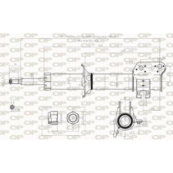 Amortisseur avant gauche OPEN PARTS OEM 4160185E50000 Amortisseur avant gauche OPEN PARTS OEM 4160185E50000