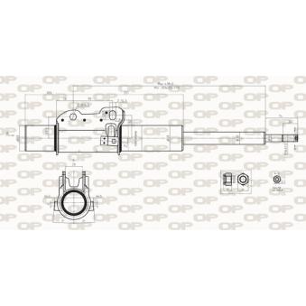 Jeu de 2 amortisseurs avant OPEN PARTS OEM 2E0413023AM