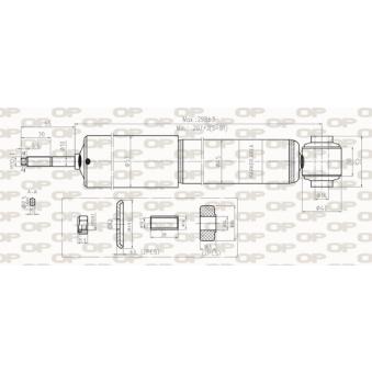 Jeu de 2 amortisseurs avant OPEN PARTS OEM 701413031