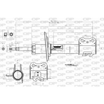 Amortisseur avant gauche OPEN PARTS [SAB8290.31]
