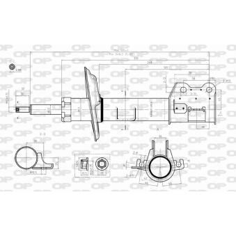 Amortisseur avant gauche OPEN PARTS OEM 95527358