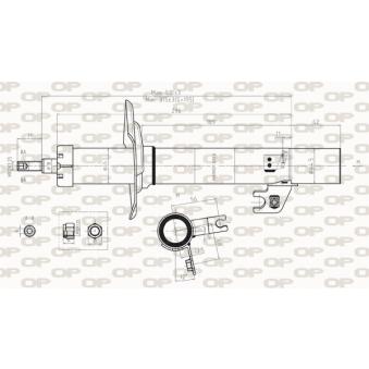 Amortisseur avant droit OPEN PARTS OEM 485100H040