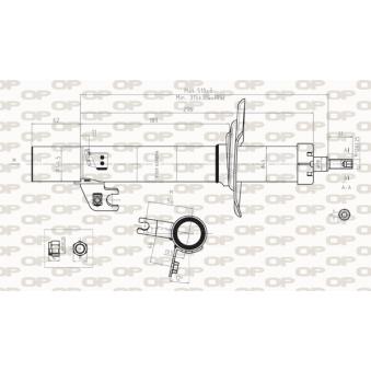 Amortisseur avant gauche OPEN PARTS OEM 5202RY