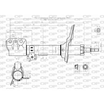 Amortisseur avant droit OPEN PARTS OEM 4851049545