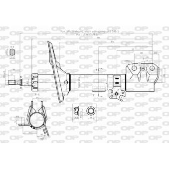 Amortisseur avant gauche OPEN PARTS OEM 4852042080