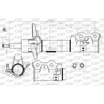 Amortisseur avant gauche OPEN PARTS OEM 1561828